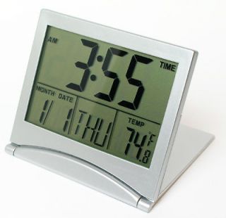 New Desk Digital LCD Calendar Thermometer Alarm Clock 8 alarm songs
