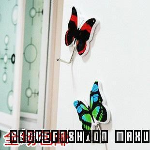 New 3pcs butterfly doors living rooms strong adhesive Towel Clothes