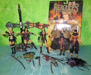 ACTION FIGURE LOT Gabrielle Callisto Costumes Weapons Playset