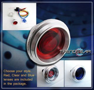ENGINE START STARTER PUSH BUTTON SWITCH BLUE/RED/CLEAR