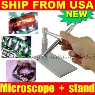 USB Handheld Digital Pen Microscope Magnifier Webcam Camera Stand US