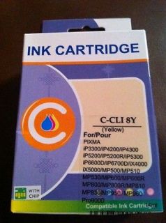 Canon C CLI 8Y Yellow Compatible Inkjet Cartridge~New