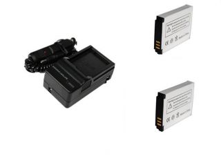 2x Battery+Charger for TOSHIBA PX1733 Camileo S30 PX1733U PX1733E 1BRS
