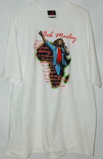 Bob Marley Every Man Gotta Right Africa Zimbabwe white T Shirt tee
