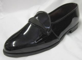 New Mens Black Slip On Loafer Tuxedo Shoe Dress Formal Patent Leather