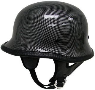Motorcycle Biker Vintage WWII Style Half Helmet Carbon Fiber~S/M/L/XL