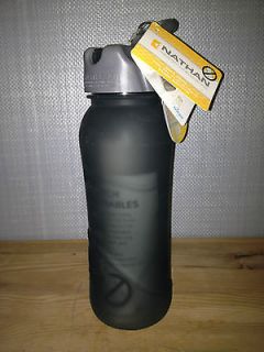 Nathan Tritan 700ml Flip Straw PURE Water Bottle FROSTED GREY w/GREY
