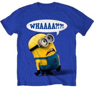 AUTHENTIC DESPICABLE ME WHAAAA MINION CREATURE MOVIE T TEE SHIRT