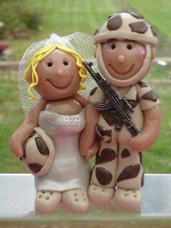 Military Wedding Cake Toppers   Personalised Jillybeans cake toppers