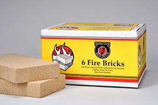 Meeco 6 Pack 9 Inch Replacement Fire Bricks for Fireplace Fireboxes
