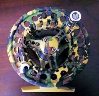 CAMO FLY REEL Large arbor Select from Size 5/6 or 7/8 wt, with leather
