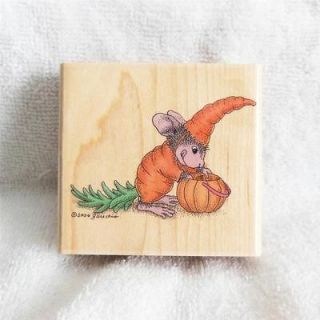 Stampabilities rubber stamp House Mouse Halloween Mice Carrot Costume