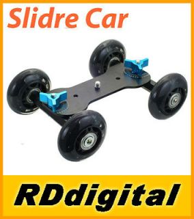 Slider Track Desktop Camera Rail Table Dolly Car For DSLR Video Black