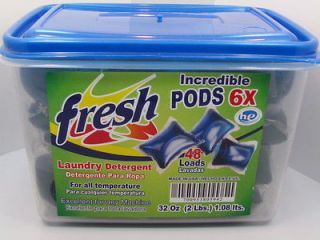 Fresh 4X power Pod Laundry Detergent Total of 288 pods pacs bulk no