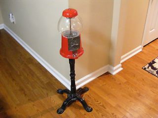 GLASS COIN OPERATED GUMBALL MACHINE WITH STAND****