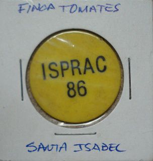 ISPRAC Agricultural Token Israel Puerto Rico 1980s Santa Isabel 1