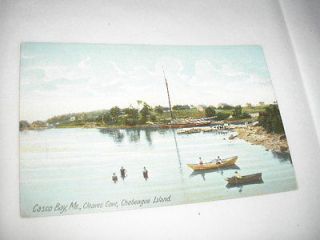 Antique Casco Bay Cleaves Cove Chebeague Island Maine Color Postcard