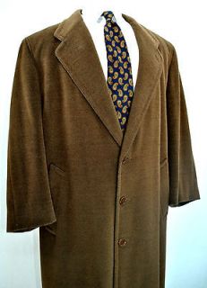 vtg CANALI Wool & Alpaca Overcoat ~ 44 Large XL ~ Brown Top Coat Italy
