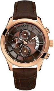 CHRONOGRAPH MENS WATCH LEATHER BAND U14504G1 14504G1 ROSE GOLD CASE