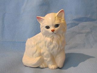 VINTAGE NORCREST WHITE KITTEN CAT FIGURINE PLANTER