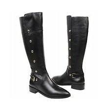 New Michael Kors Carney Riding Flat Knee High Boots Shoes 5.5 Black