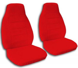 NICE FRONT SET OF CAR SEAT COVERS IN SOLID RED IN CANVAS