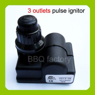 Huntington Gas Grill 3 Outlet AA Battery Spark Ignitor 03330