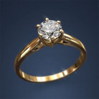 Carat Diamond Solitaire Ring 1.3 Carat F VS2 14 K Bridal Friendship