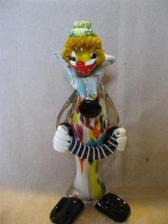 Lovely VTG Venice Italy Murano Hand Blown Art Glass Clown Figurine w