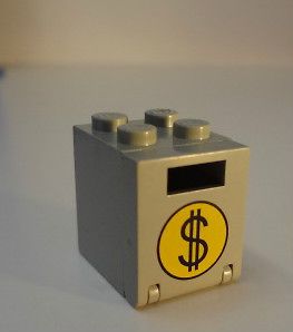 LEGO Cash Box Safe with Dollar Sign on Door Cowboy Western Gangster
