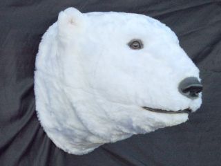 Resin Polar Bear Head Mount Wall Decor