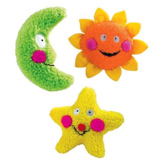 CELESTIAL SMILES SUN, MOON, STAR Asst Lots/Designs Berber Plush
