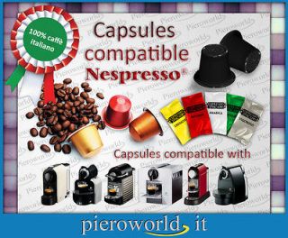 200 coffee capsules compatible with all machines Nespresso pods