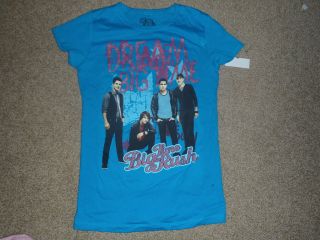 BIG TIME RUSH BLUE T SHIRT NEW WITH TAGS CARLOS KENDALL JAMES LOGIN
