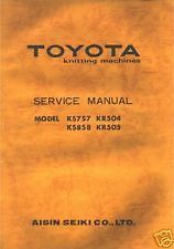 Toyota Knitting Machine Service Manual KS757/777/858