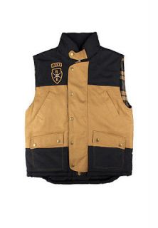 Rocksmith Clothing Mens Arrowhead Quilted Plaid Lined Jacket Vest