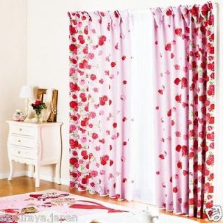 W39.37 Blackout Gradient Rose Curtain Double Shade Drape Japan Gift