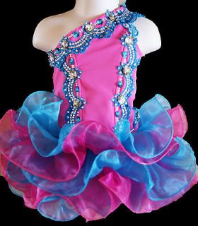 NEW HIGH GLITZ CUSTOM MADE PAGEANT DRESS SIZE 2/3 Toddler/Girls
