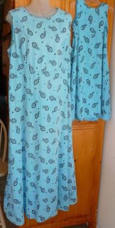STORYBOOK HEIRLOOMS Long MOTHER DAUGHTER Turquoise DRESS SET Woman 14