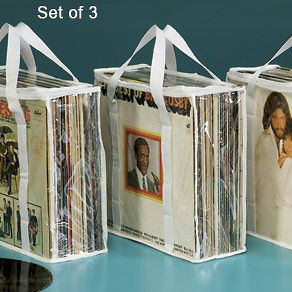 New ~ Set of 3 Record Album Storage Bag BLACK or WHITE Protector Vinyl