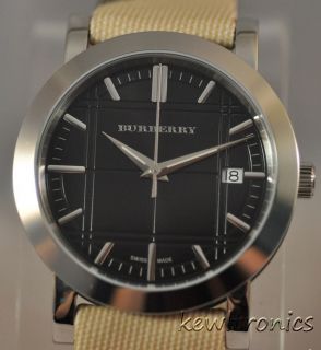 Burberry BU1772 Classic Nova Check Black Dial Swiss Made Watch $325