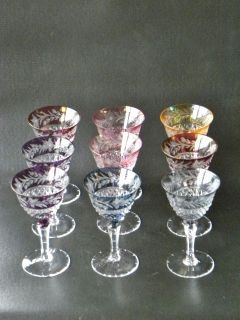 colored crystal wine glasses