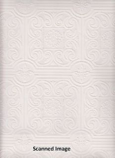Paintable Wallpaper/ Textured Small Tile Paintable Sidewall / White