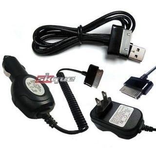 Wall Home+Car Charger+USB Cable Cord For Samsung Galaxy Tab Tablet 7