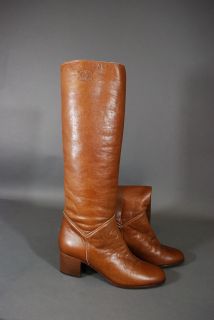 Chanel CC Brown Tall Knee High Riding Boots Shoes 39 $1450 New