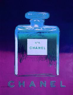 Advertising Poster/Print   Chanel Perfume   Blue and Dark Violet
