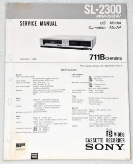 BETAMAX VCR Shop Service Repair Manual, Parts List & RM 59W Remote