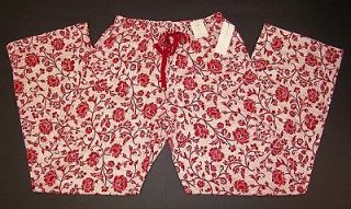 Charter Club Ultra Soft Red Floral Womens Sleep Lounge Wear Pajama