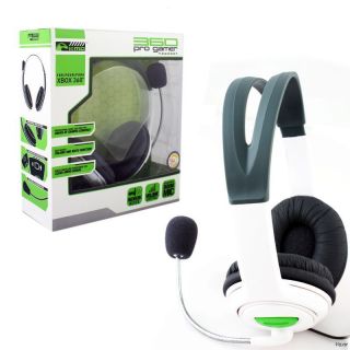 XBOX 360 LiveChat Headset w/ Microphone KMD WHITE (Wired Live Chat