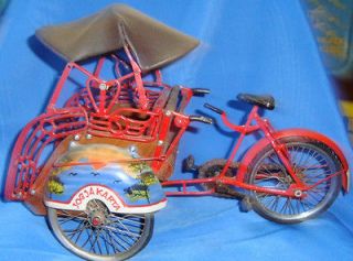 Old Vintage Free Wheel Cycle Rickshaw from Jakarta 1970
